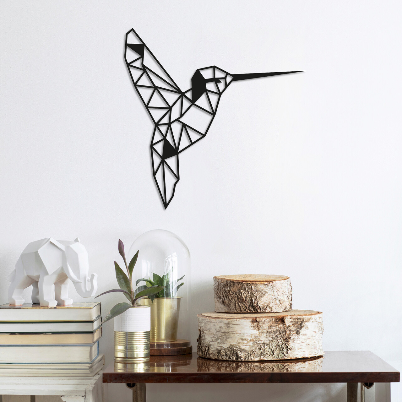 Decoratiune de perete, Bird, Dimensiune: 44 x 44 cm, Negru - imagine 4